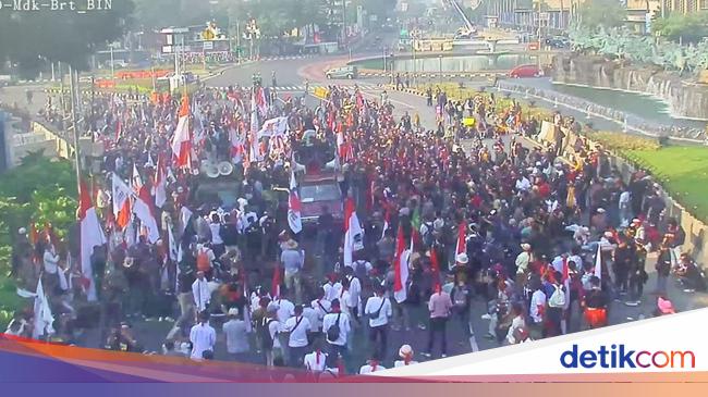 Ada Demo, Lalin Harmoni Arah Patung Kuda Ditutup Pagi Ini