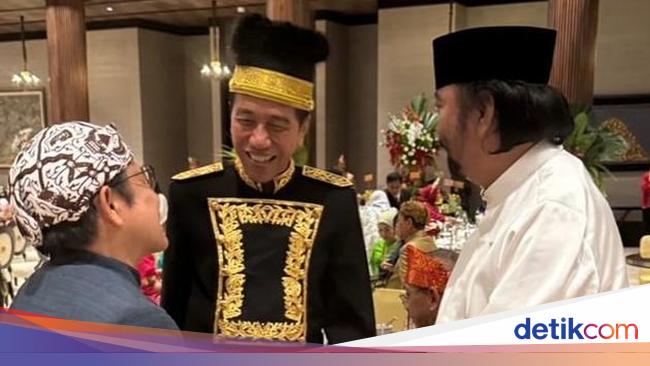 Cak Imin Unggah Momen Akrab dengan Jokowi-Paloh di Istana Negara IKN