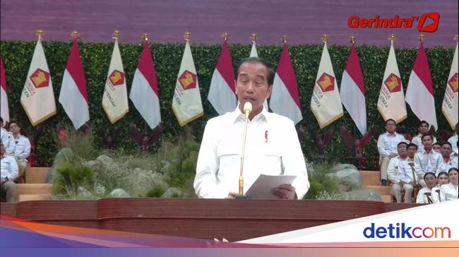 Kader Gerindra Kompak Nyanyi ‘Terima Kasih Jokowi’ di Rapimnas