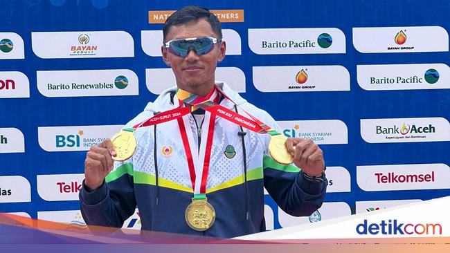 Briptu Denri Maulidzar Sabet 3 Emas lewat Cabor Dayung Rowing di PON XXI