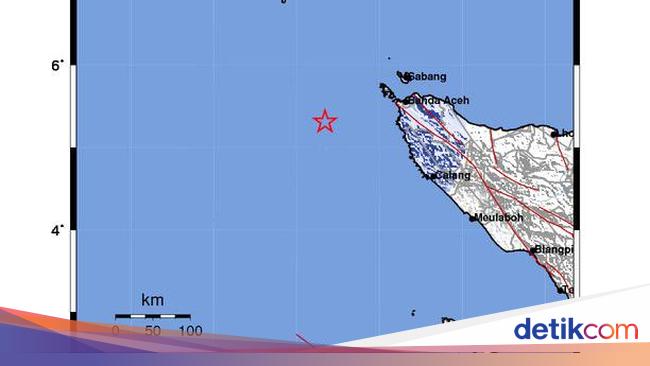 Gempa M 4,8 Terjadi di Sabang