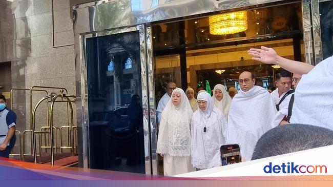 Megawati Umroh, Miqat di Masjid Tan’im Bareng Puan dan Pratama