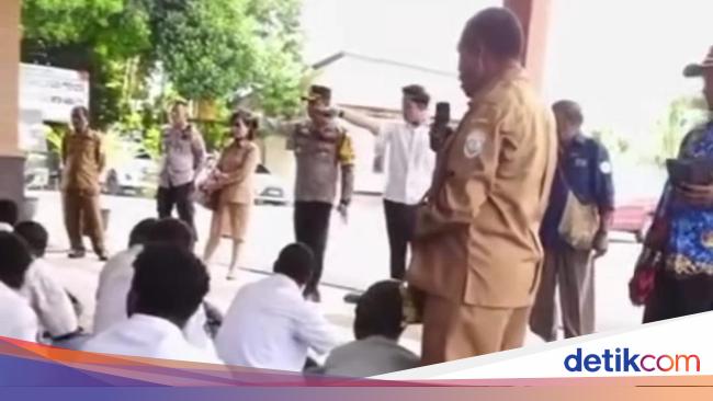 Sedisdik Nabire Minta Maaf usai Viral Tendang Siswa Demo MBG